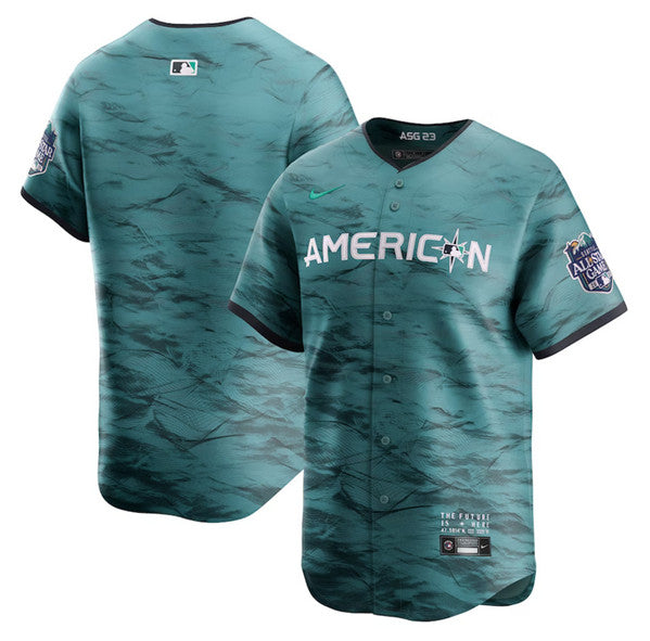 Custom MLB All-Star teal jersey