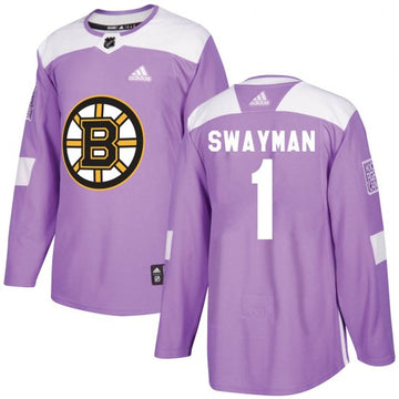 Jeremy Swayman Adidas Boston Bruins purple Authentic jersey