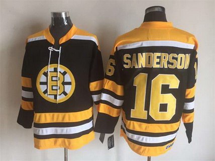 Derek Sanderson Boston Bruins black Throwback jersey