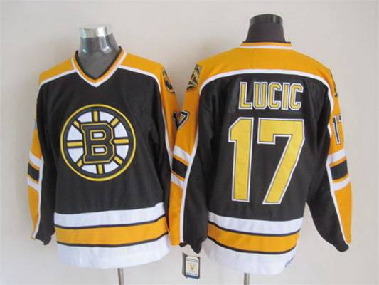 Milan Lucic Boston Bruins black Throwback jersey