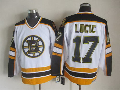 Milan Lucic Boston Bruins white Throwback jersey