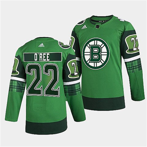 Willie O'Ree Boston Bruins green jersey