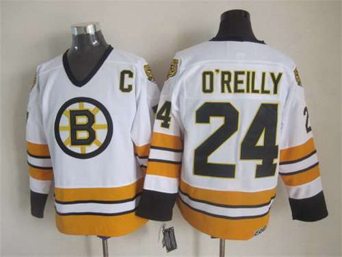 Terry O'Reilly Boston Bruins white Throwback jersey