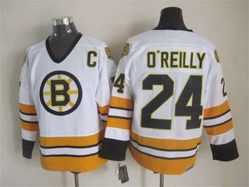 Terry O'Reilly Boston Bruins white Throwback jersey