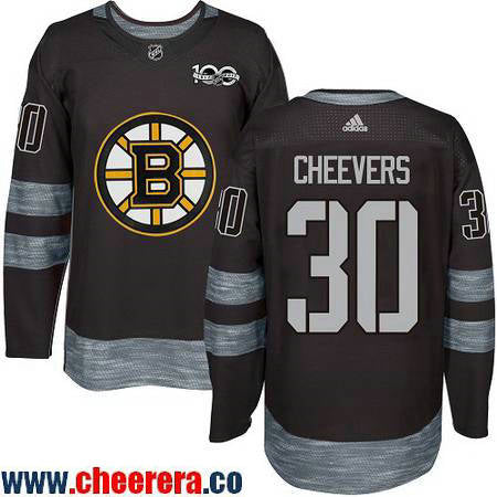 Gerry Cheevers Boston Bruins black jersey