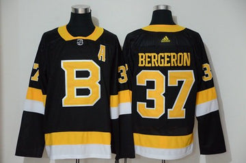 Patrice Bergeron Boston Bruins black Throwback jersey