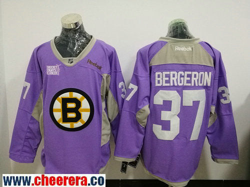 Patrice Bergeron Boston Bruins purple jersey