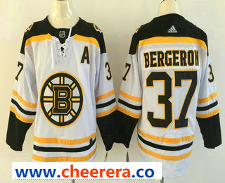 Patrice Bergeron Boston Bruins white jersey