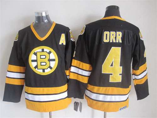 Bobby Orr Boston Bruins black Throwback jersey