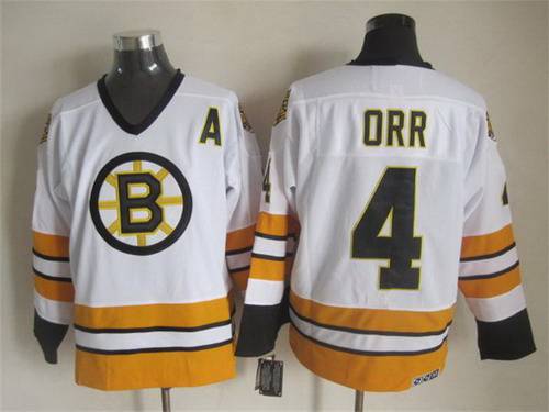 Bobby Orr Boston Bruins white Throwback jersey