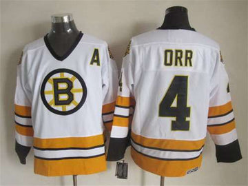 Bobby Orr Boston Bruins white Throwback jersey