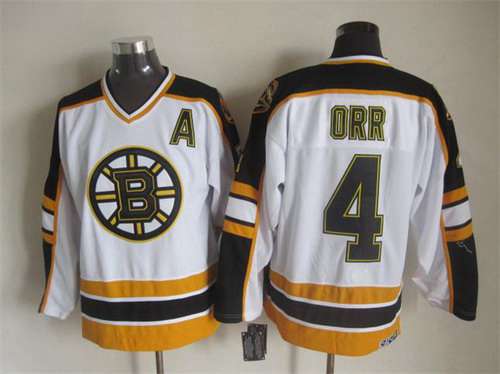 Bobby Orr Boston Bruins white Throwback jersey