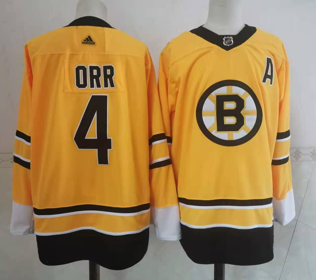 Bobby Orr Boston Bruins yellow jersey