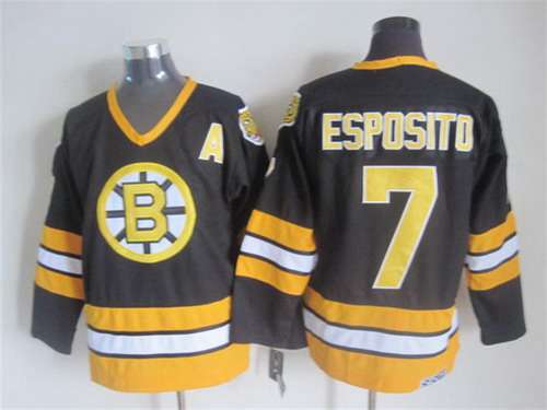 Phil Esposito Boston Bruins black Throwback jersey