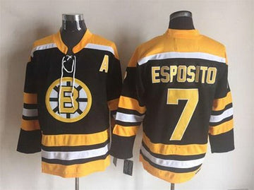 Phil Esposito Boston Bruins black Throwback jersey