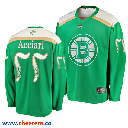 Noel Acciari Boston Bruins green jersey