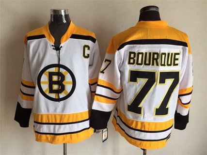 Ray Bourque Boston Bruins white Throwback jersey