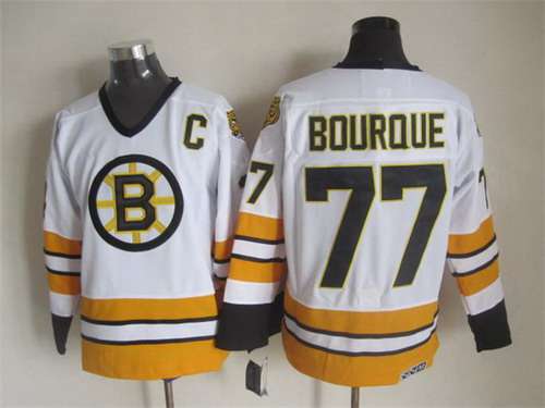 Ray Bourque Boston Bruins white Throwback jersey