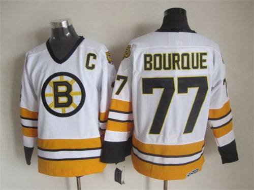 Ray Bourque Boston Bruins white Throwback jersey