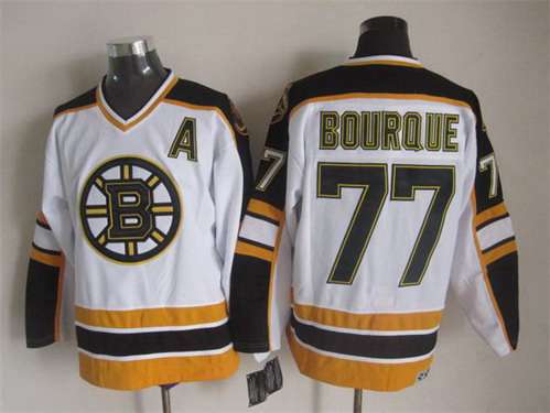 Ray Bourque Boston Bruins white Throwback jersey