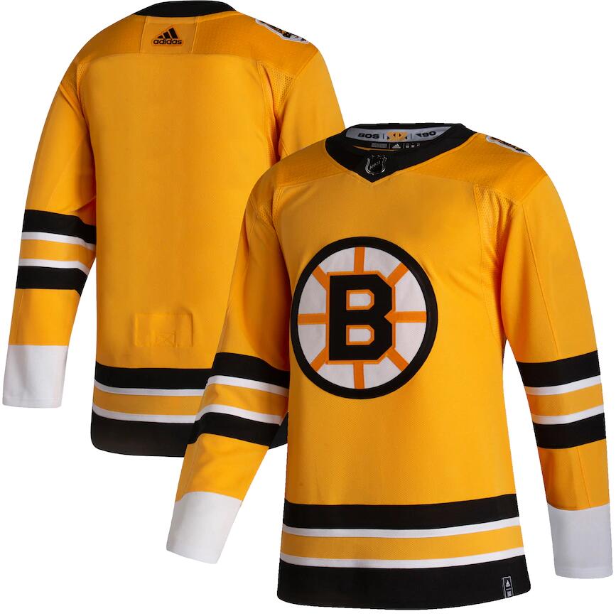 Custom Boston Bruins yellow Reverse Retro jersey