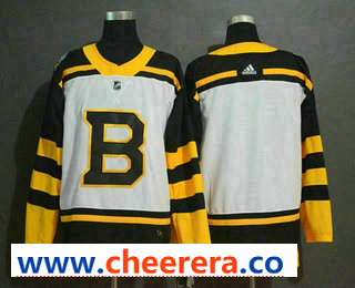 Custom Boston Bruins white Winter Classic jersey