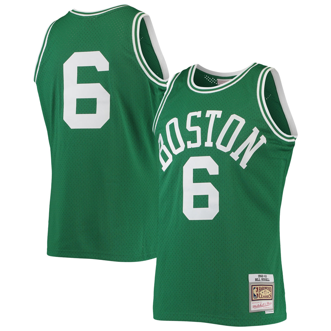Bill Russell Boston Celtics green Throwback jersey