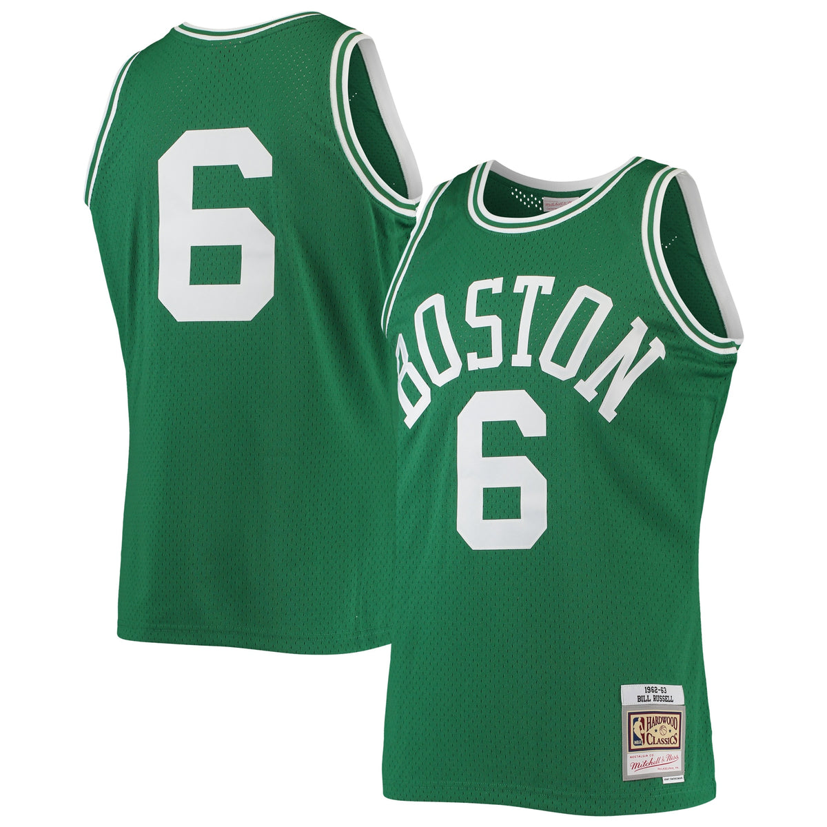 Bill Russell Boston Celtics green Throwback jersey