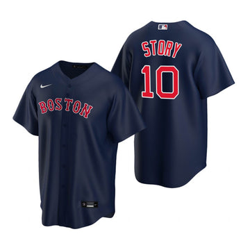 Trevor Story Boston Red Sox navy jersey