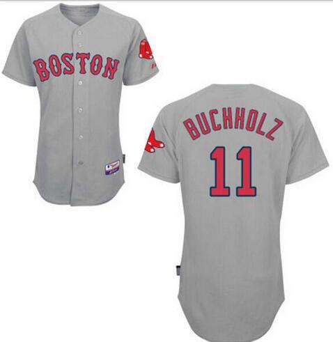 Clay Buchholz Boston Red Sox gray Road jersey