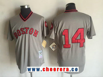 Jim Rice Boston Red Sox gray Throwback jersey