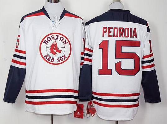 Dustin Pedroia Boston Red Sox white Home jersey