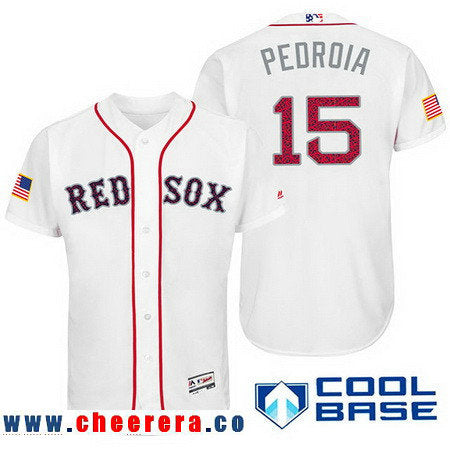 Dustin Pedroia Boston Red Sox white Fashion jersey