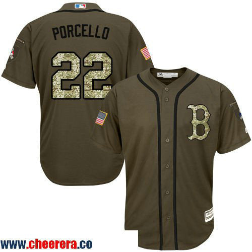 Rick Porcello Boston Red Sox green Salute To Service jersey