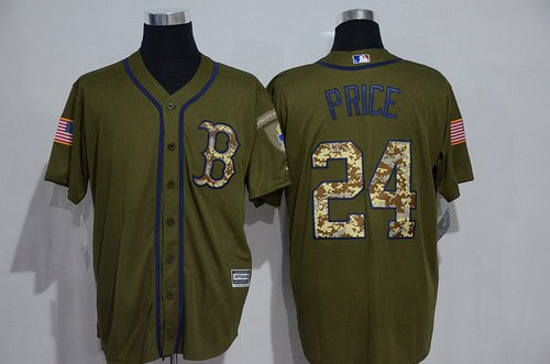 David Price Boston Red Sox green Salute To Service jersey
