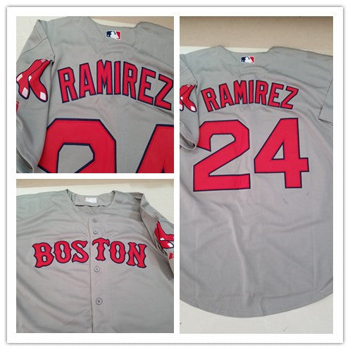 Manny Ramirez Boston Red Sox gray Road jersey