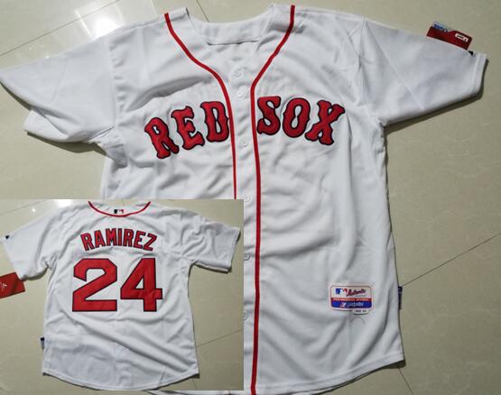 Manny Ramirez Boston Red Sox white jersey