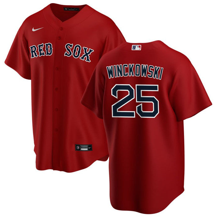 Josh Winckowski Boston Red Sox red jersey