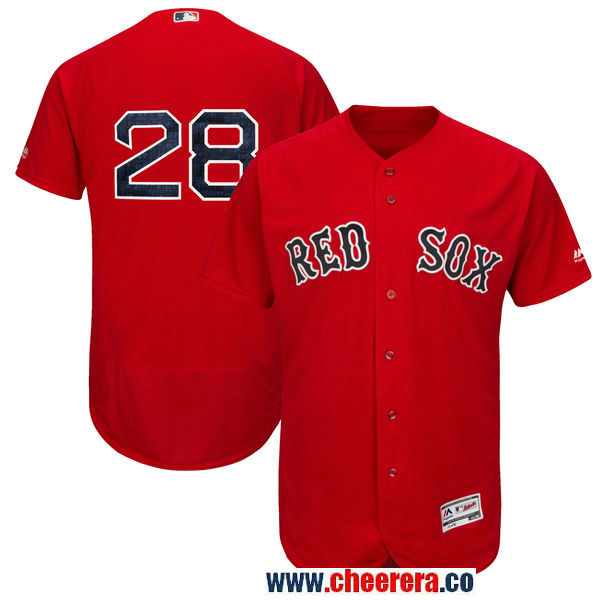 JD Martinez Majestic Boston Red Sox scarlet Authentic jersey