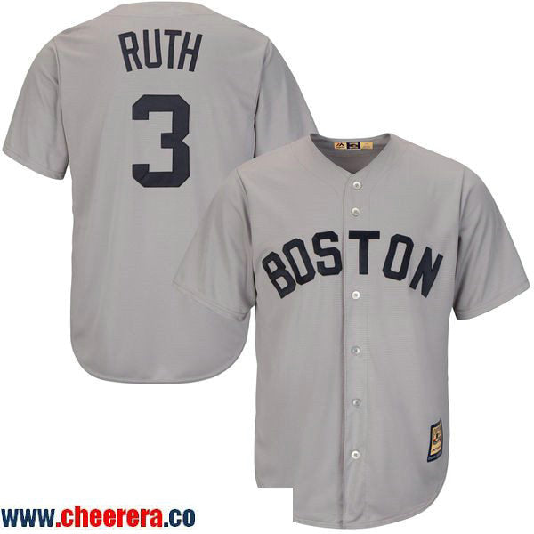 Babe Ruth Boston Red Sox gray Cooperstown jersey