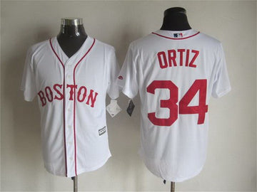 David Ortiz Boston Red Sox white Alternate jersey