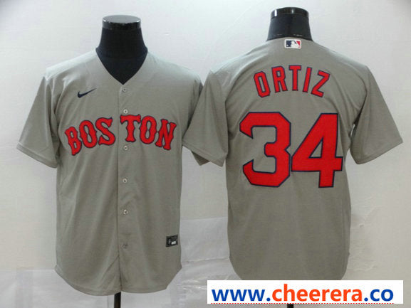 David Ortiz Boston Red Sox gray jersey