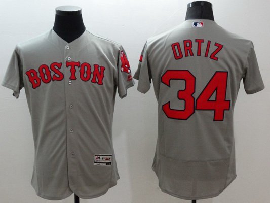 David Ortiz Boston Red Sox gray jersey