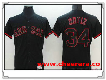 David Ortiz Boston Red Sox black Fashion jersey