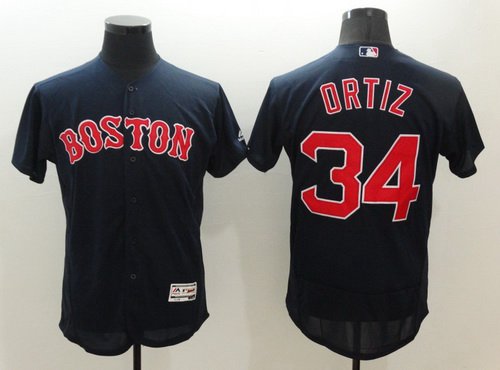 David Ortiz Boston Red Sox navy jersey