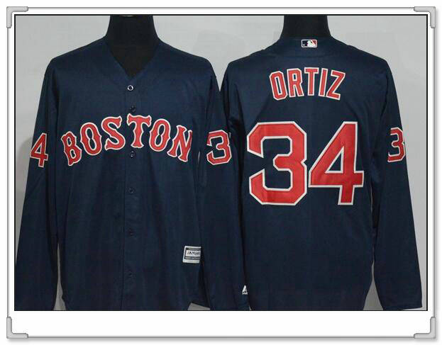 David Ortiz Boston Red Sox navy jersey