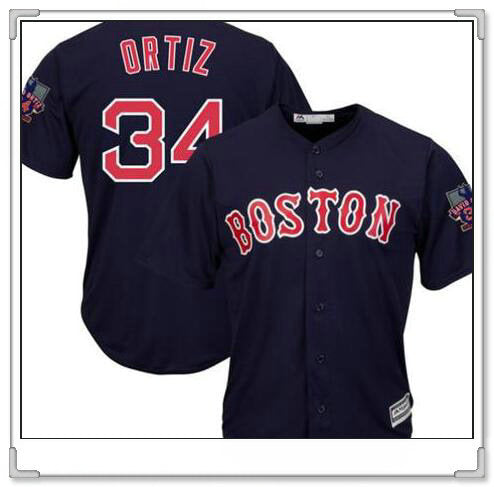 David Ortiz Boston Red Sox navy jersey