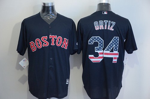 David Ortiz Boston Red Sox navy Fashion jersey