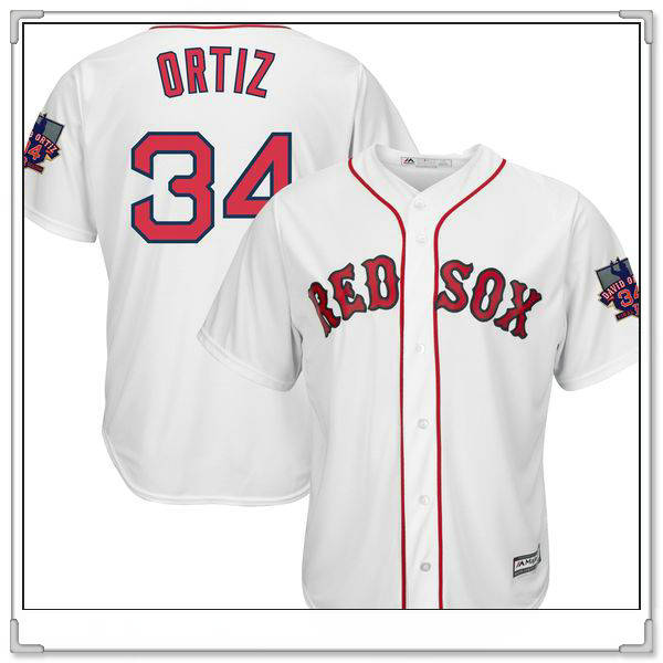 David Ortiz Boston Red Sox white Home jersey