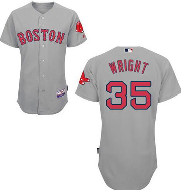 Steven Wright Boston Red Sox gray Road jersey